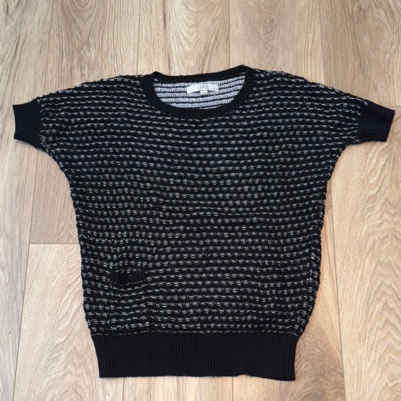LOFT Sweaters - Chic Black and White Knit Sweater